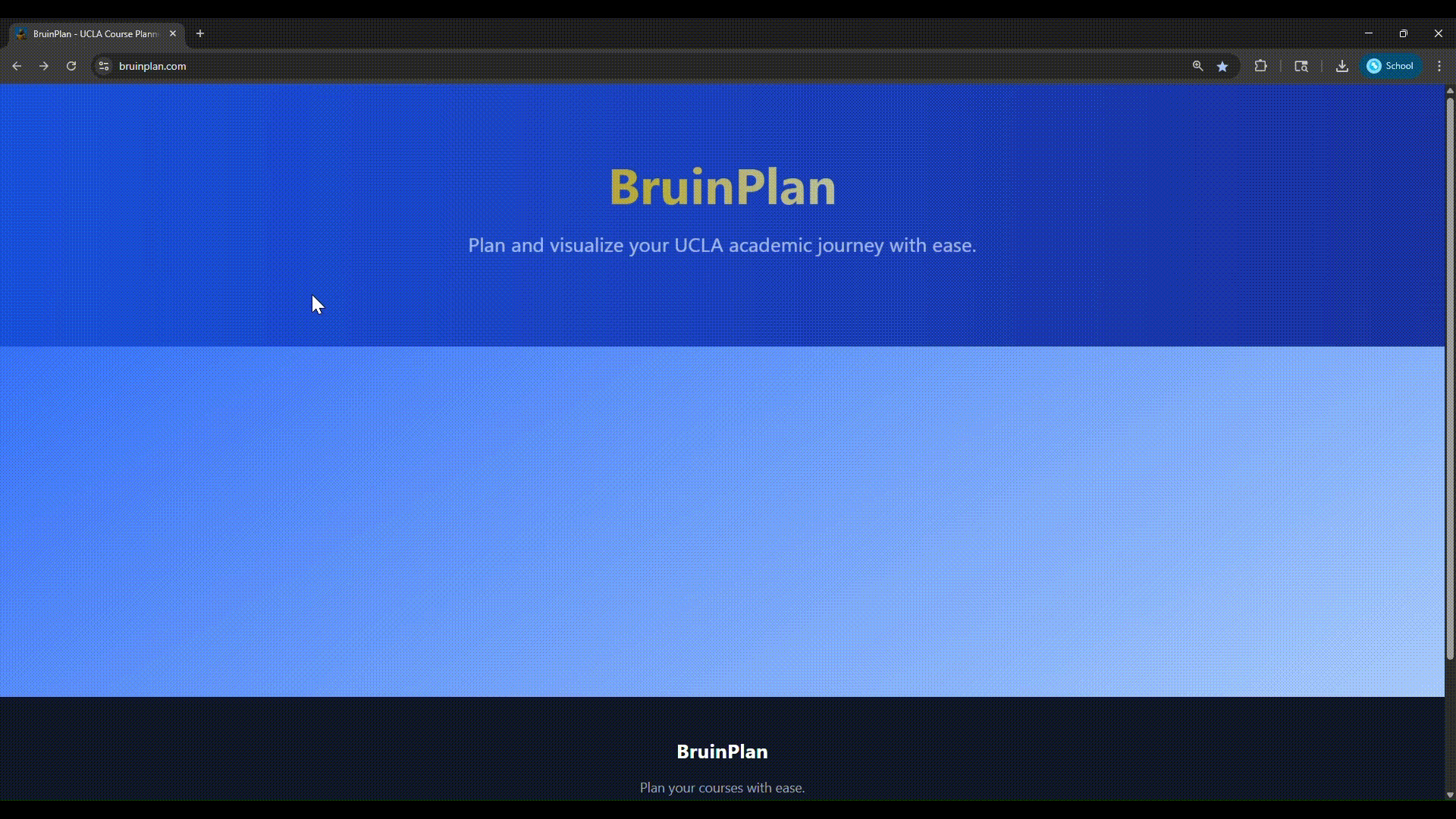 BruinPlan main dashboard showing course planning interface